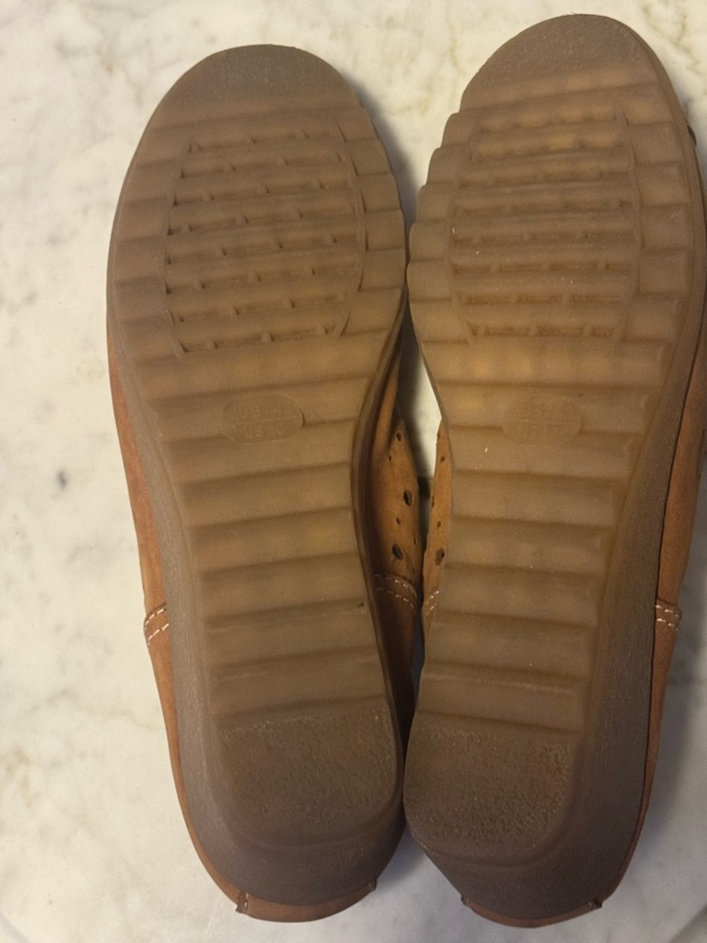 Women’s Casual Perforated Suede Lace-Up Shoes in Tan - Picture 4 of 9